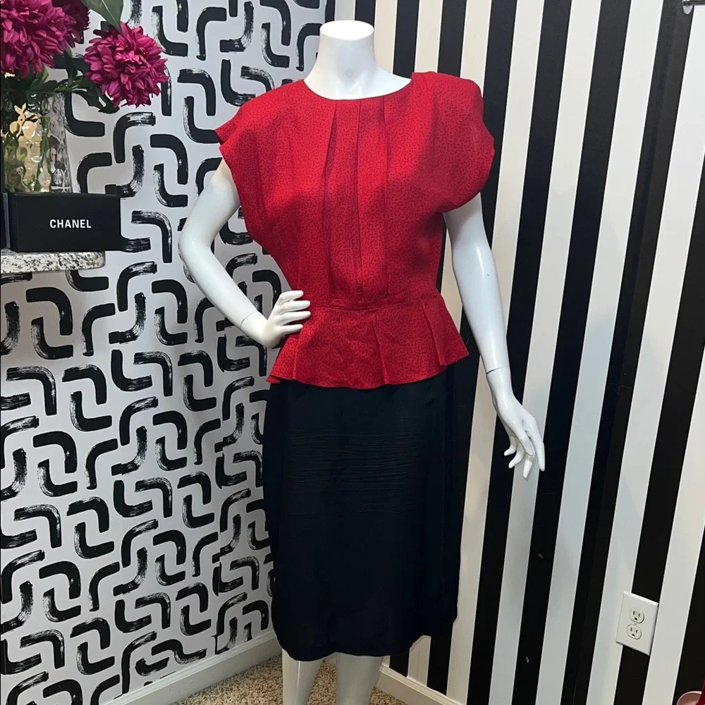 All That Jazz Red Dress with Black Dots - Picture 1 of 6